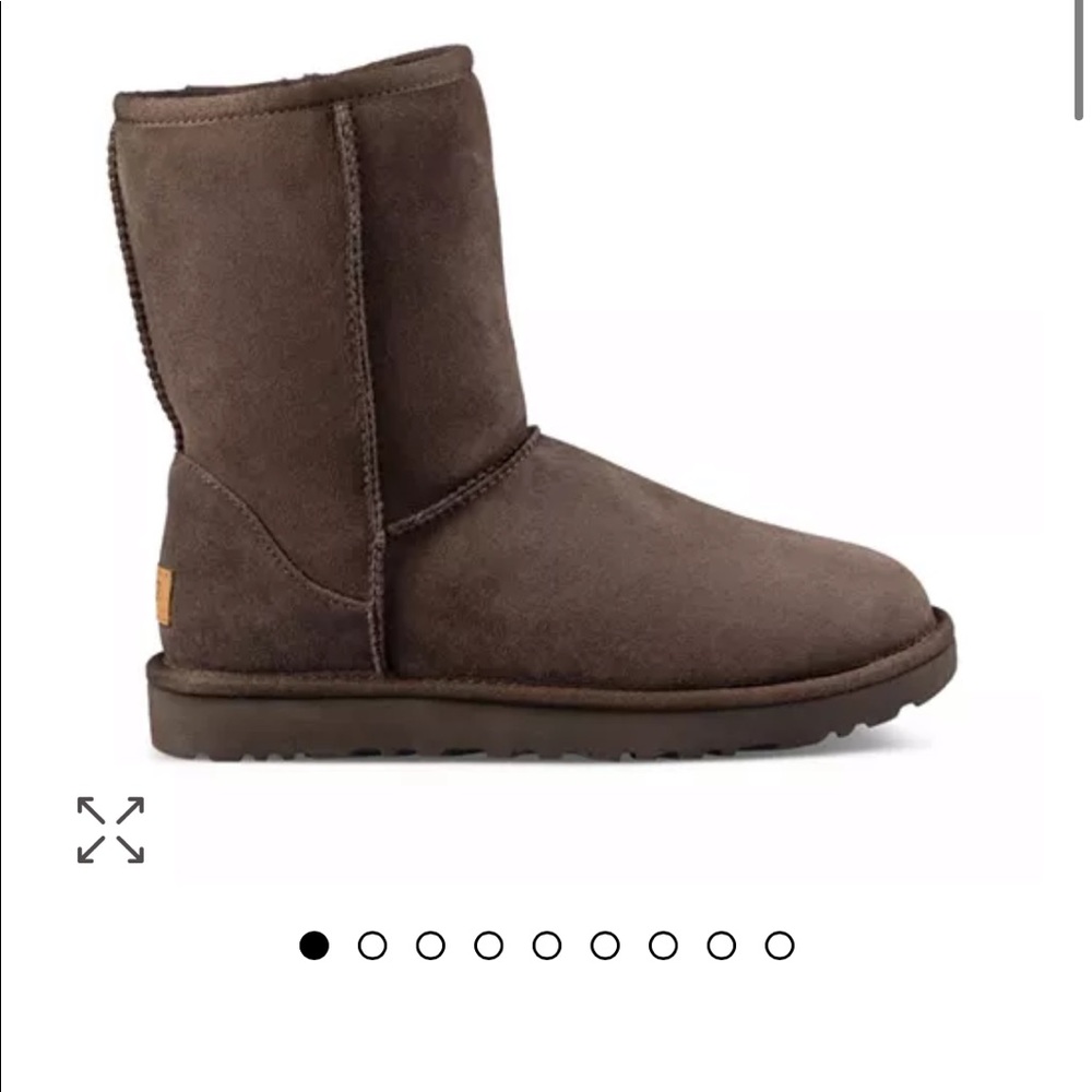 Women’s Ugg’s Classic II Short Shearling Boots in color “chocolate”